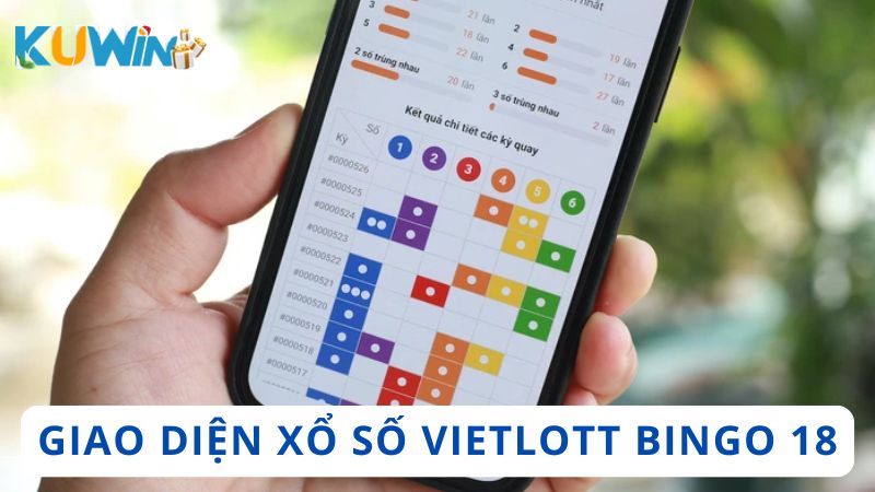 Giao diện Xổ số Vietlott Bingo 18